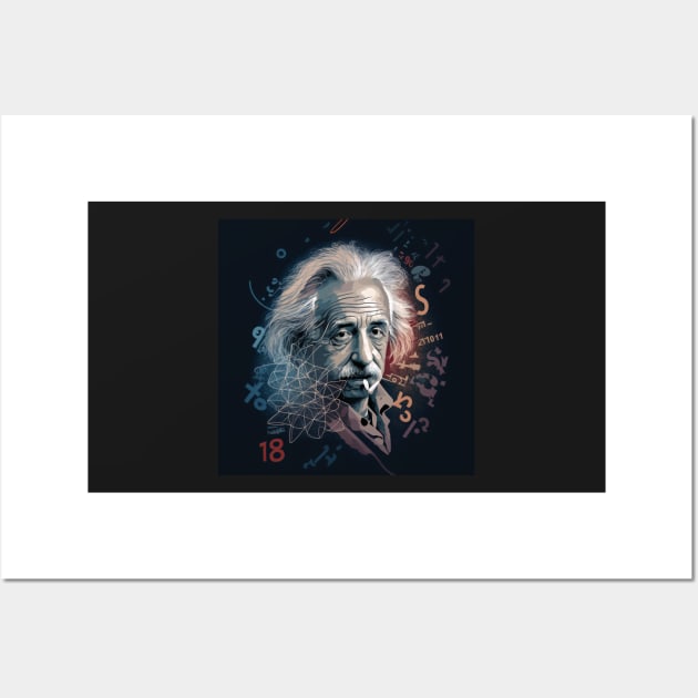 Albert Einstein E=mc2 design, Wall Art by Buff Geeks Art